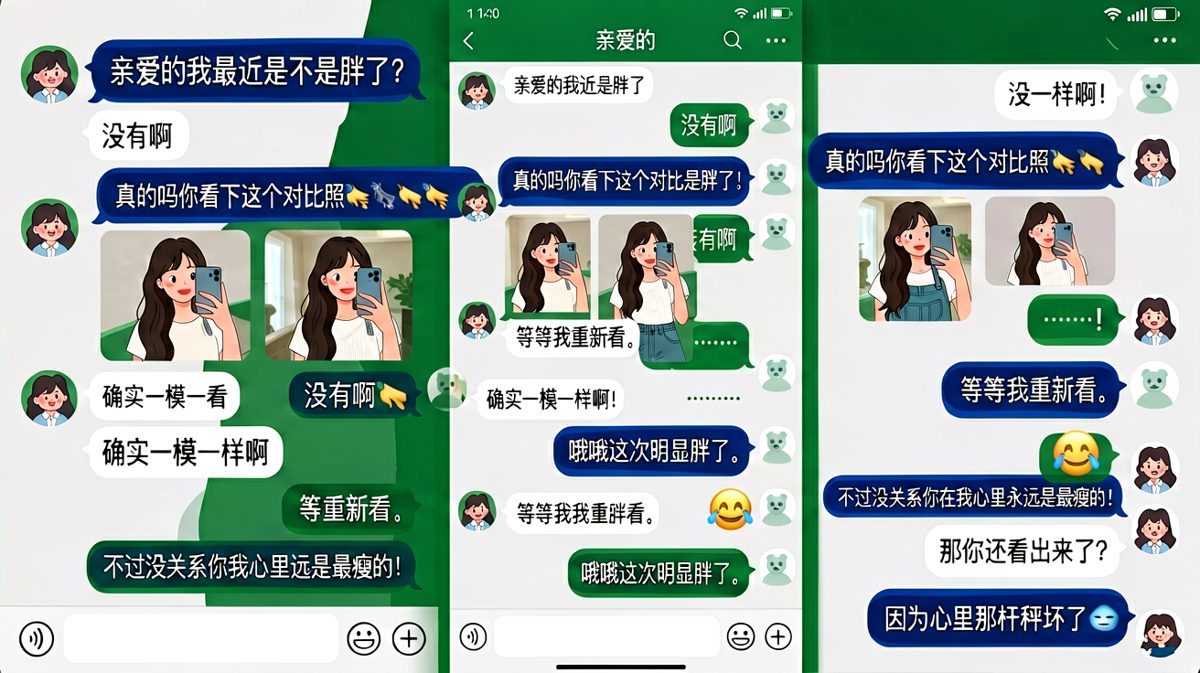 直男的秤虽然坏了但嘴很甜，最后的emoji才是灵魂