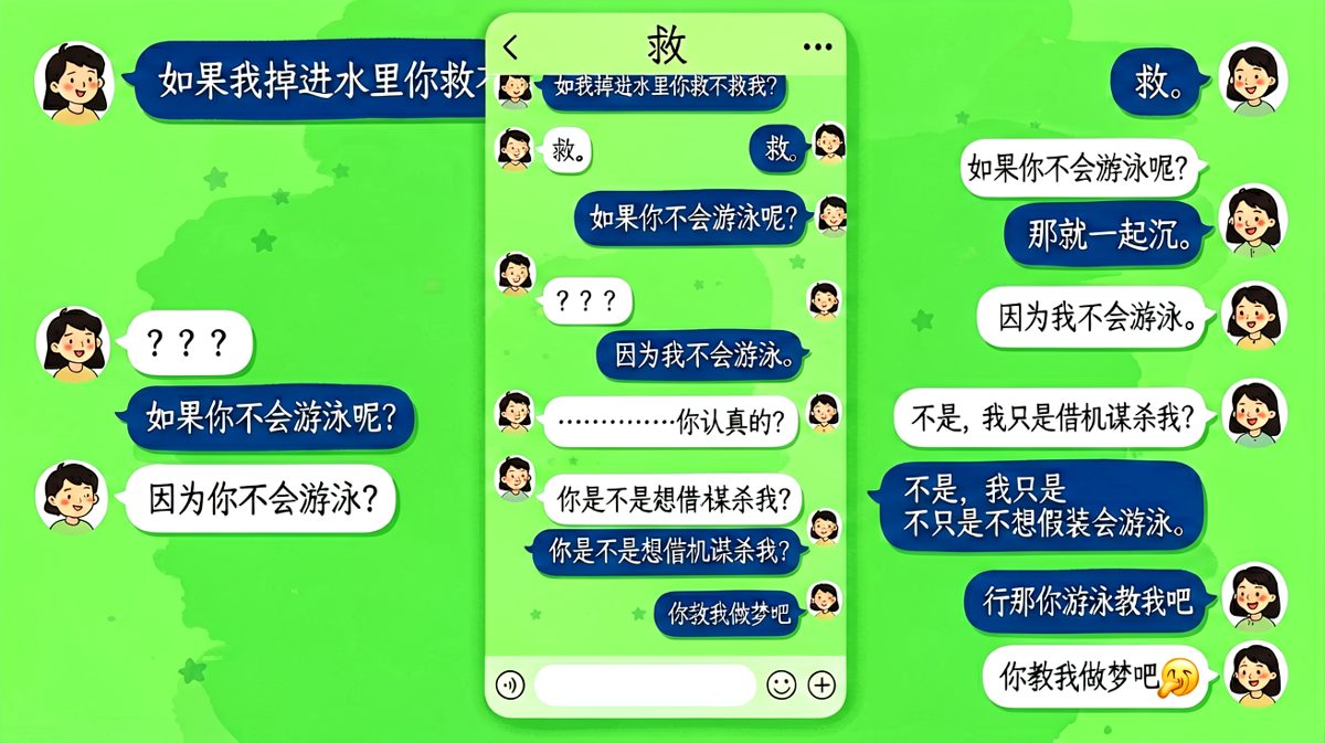 从求生欲测试到互相甩锅，这段对话已经无法挽回了