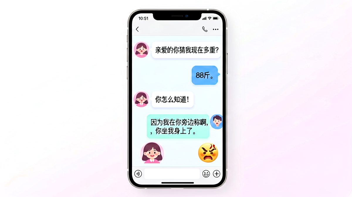 体重问题陷阱：男生秒懂但说错了重点