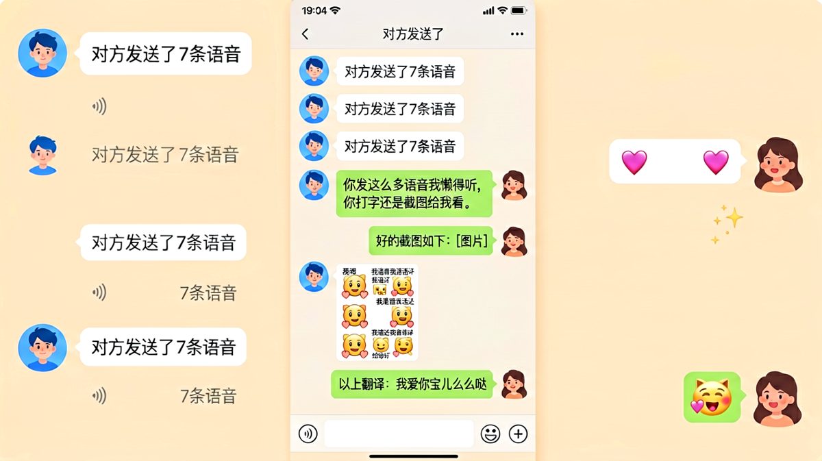 直男的语音轰炸与终极敷衍方案