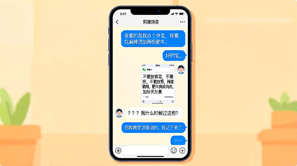 男生把女方梦话当圣旨，记了一本备忘录，女方彻底无语