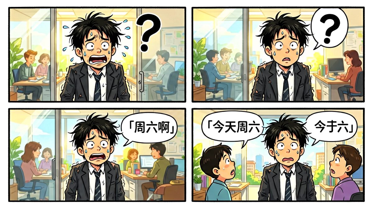 狂奔到公司，发现今天是周六