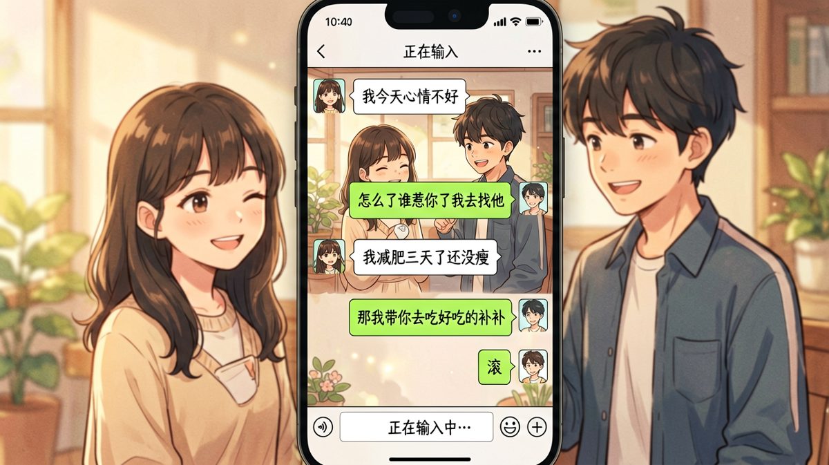 女生心情不好时的标准陷阱题，男生完美踩雷。