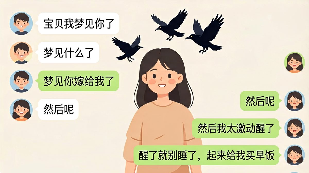 浪漫梦境一秒变免费早餐订单。