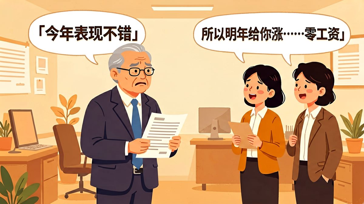 老板说表现不错要涨工资，结果涨的是零