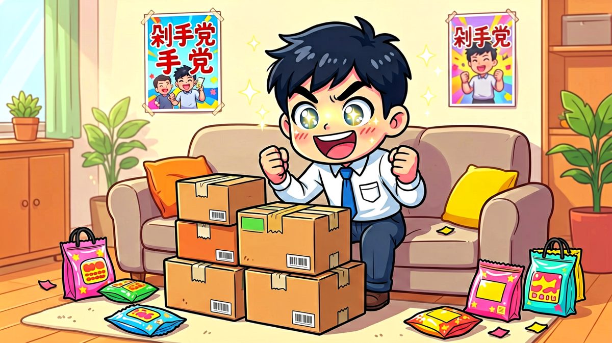 主角收到大量盲盒快递，激动到无法自持