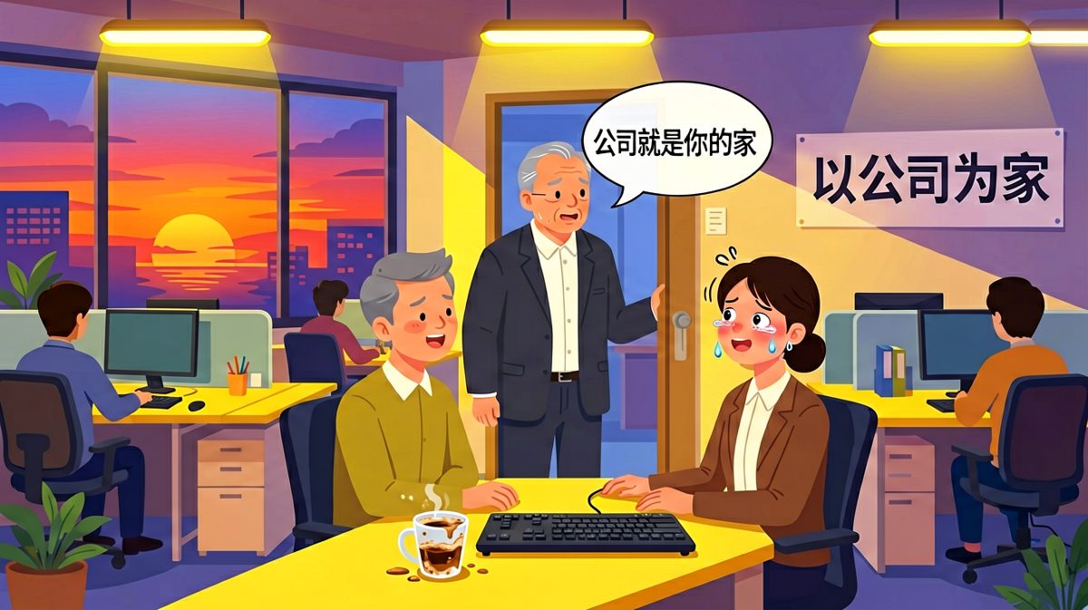 老板："公司就是你家"——员工感动到流泪，结果是让你免费加班。