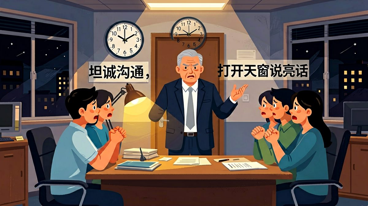 老板："我跟你打开天窗说亮话"——亮的是你要加班到半夜的事。