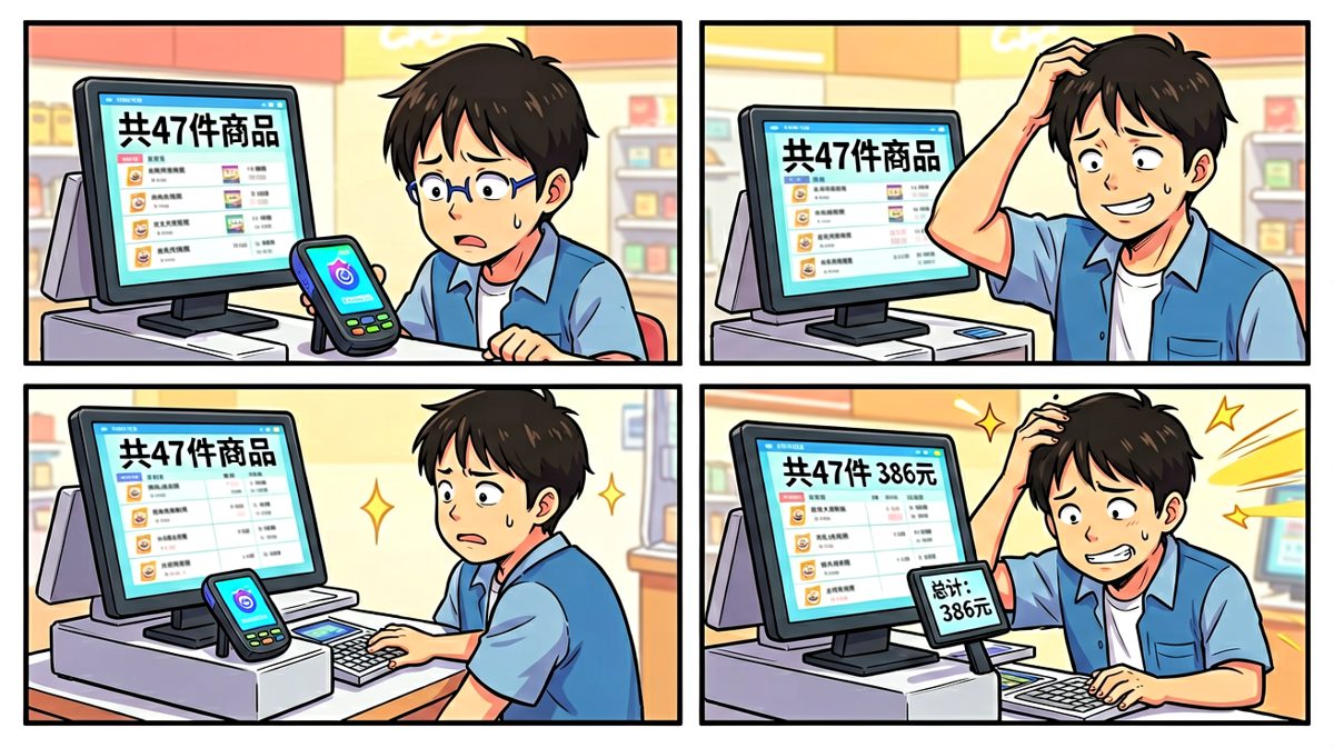 收银员：你确定只要一瓶醋？
