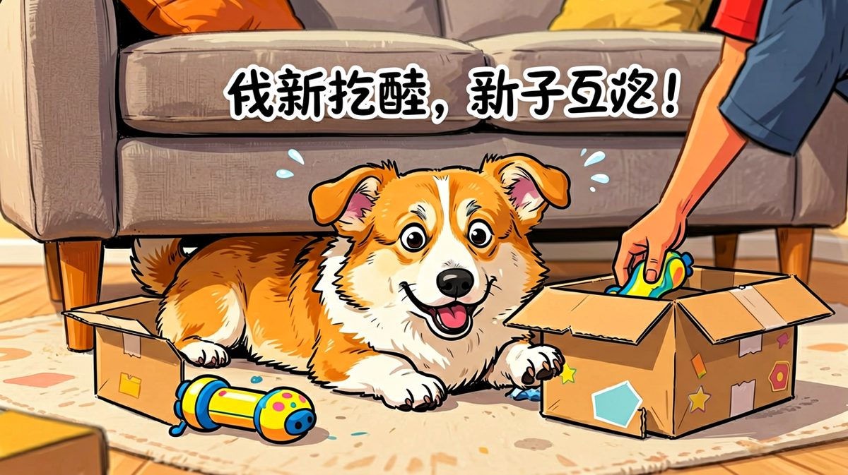 给你买了新玩具，给我买了啥？扫地机器人吗？