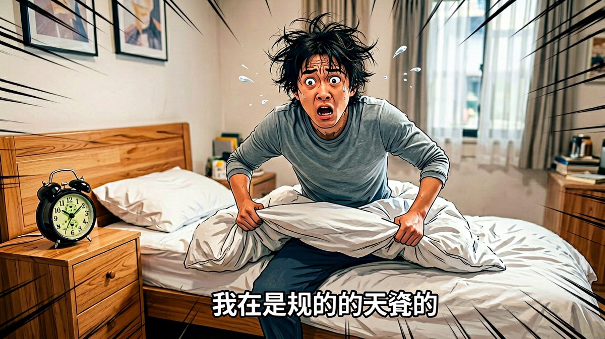 惊醒一看时间，已经迟到了！