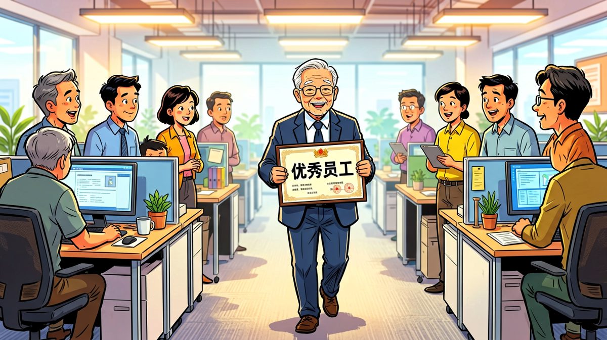 老板：你被评为优秀员工！员工：真的吗？老板：优秀在加班这一项。