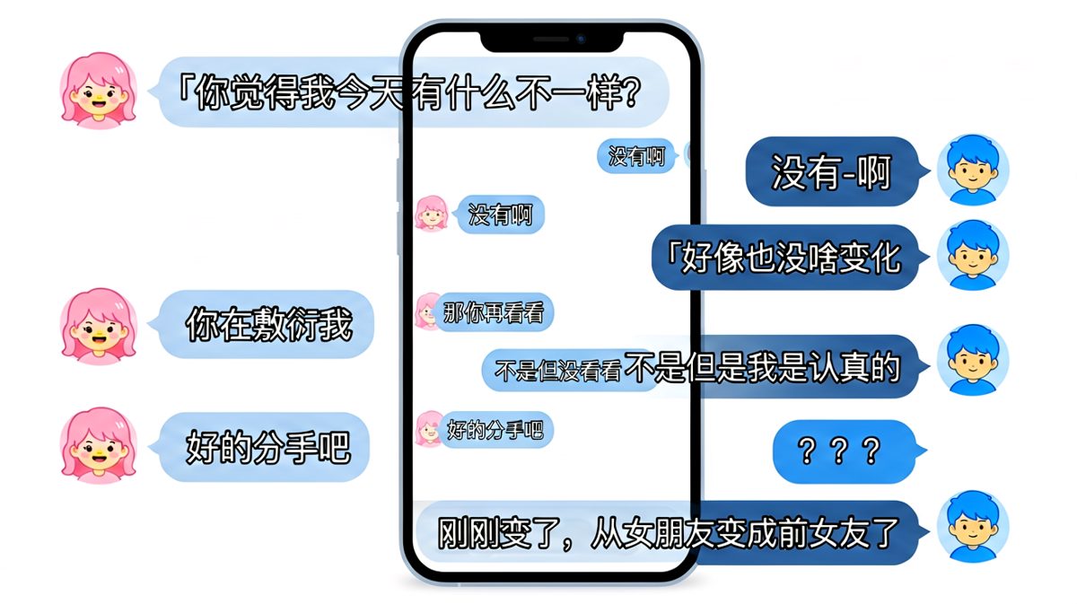 「刚刚变了，从女朋友变成前女友了」——一分钟完成身份转换