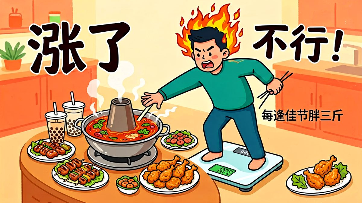 减肥路上的终极考验：美食与意志的殊死搏斗。
