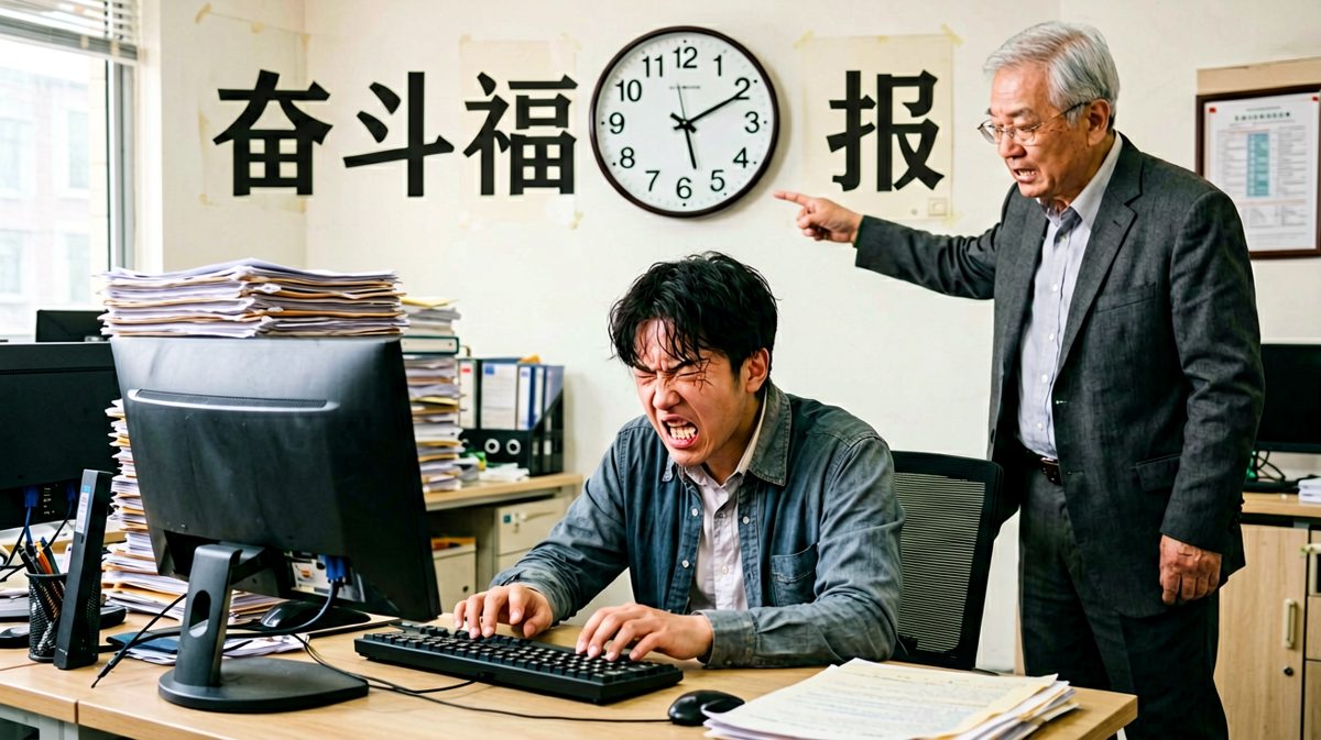 老板：「年轻人不要总想着下班，机会都是在加班中来的。」