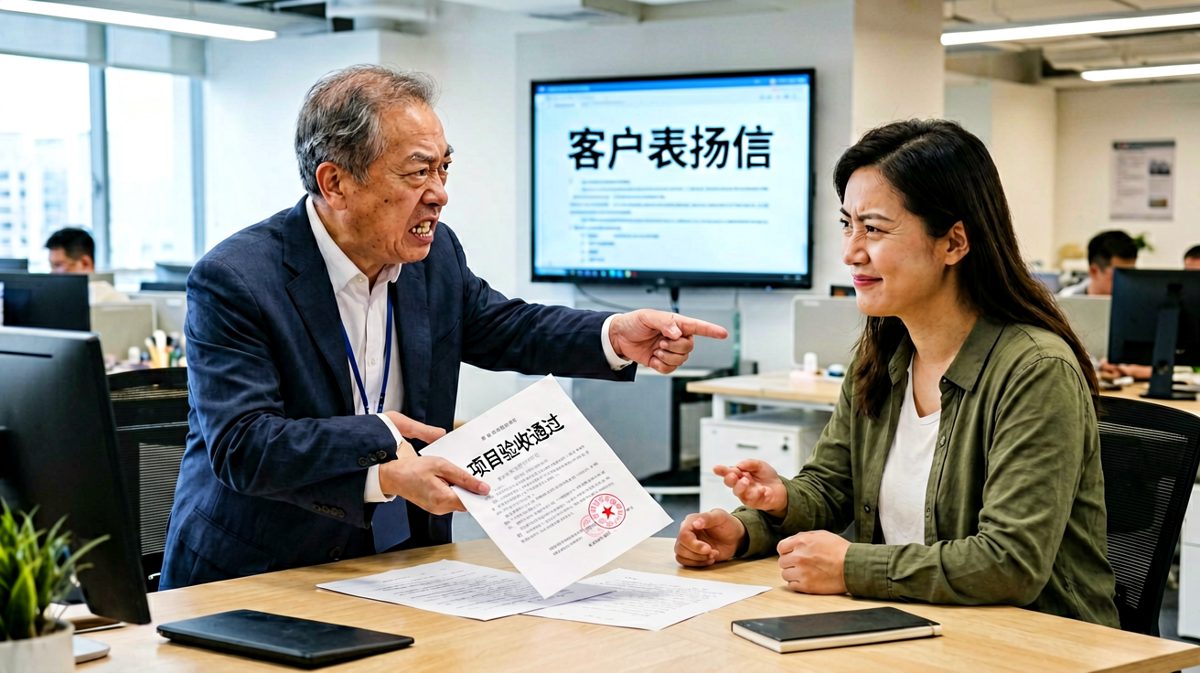 老板质疑迟到，员工亮出验收单