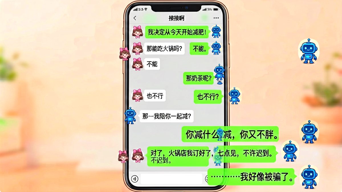 嘴上说减肥，实际操作是找个人陪吃火锅，结果被反套路