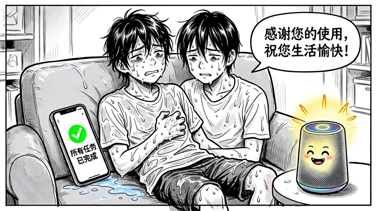 任务确实完成了，只是我的澡还没洗