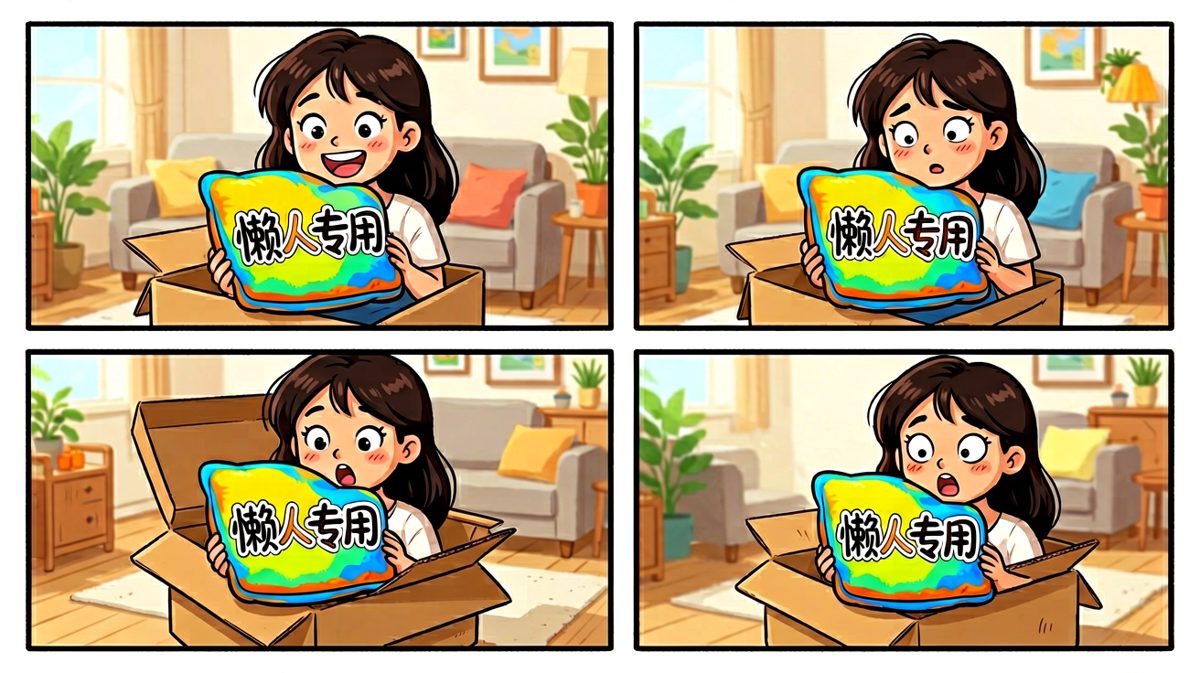 取出'懒人沙发'——原来是个迷你坐垫