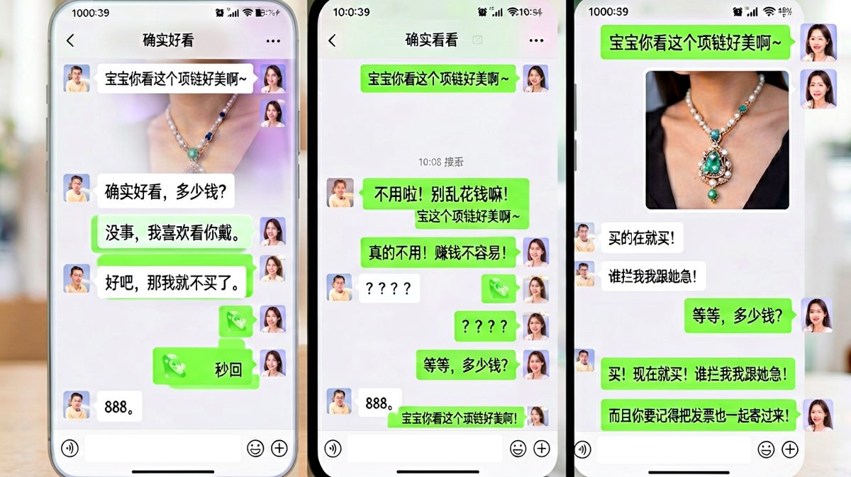 女生嘴上说别乱花钱，但一句'不买了'瞬间破防