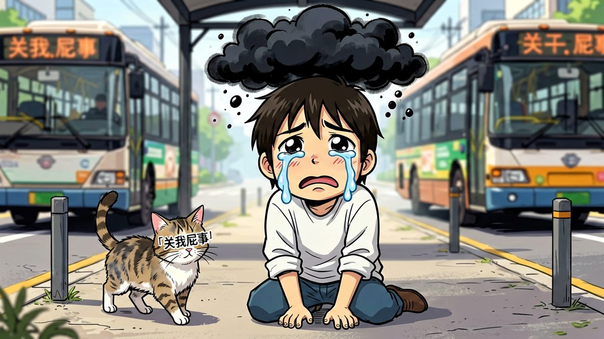 跪地痛哭，连猫都看不起我