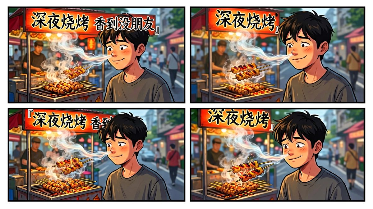 下班路过烧烤摊，香气瞬间击中灵魂。