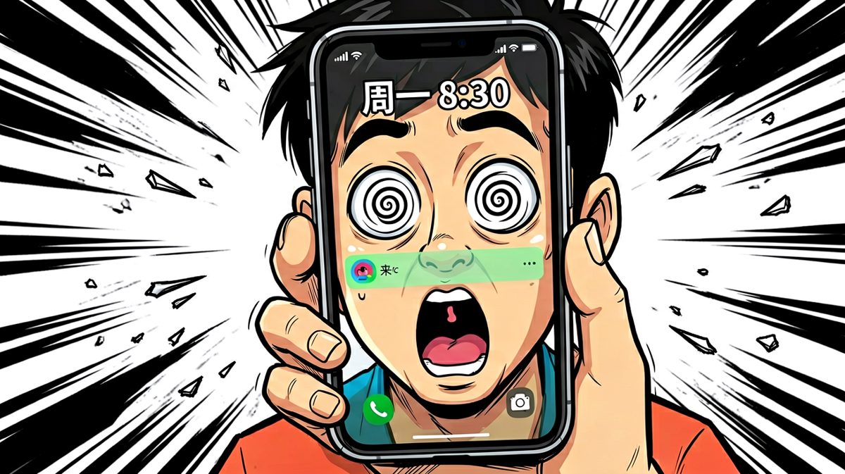 周一早上八点三十，迟到了！