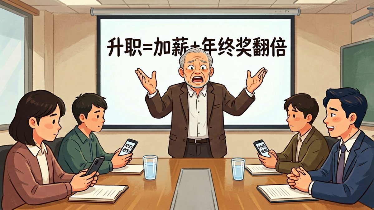 老板激情画饼承诺升职加薪，员工冷漠回复：好的收到。