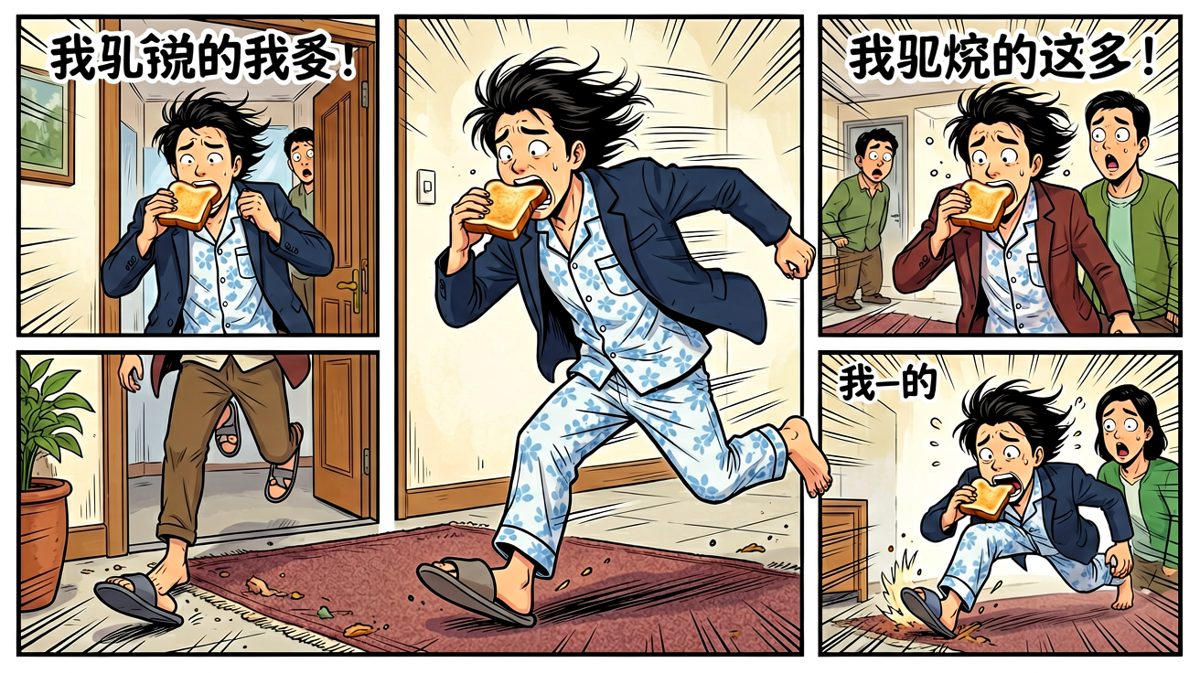 冲刺途中……最终以一个标准的脸刹收场。