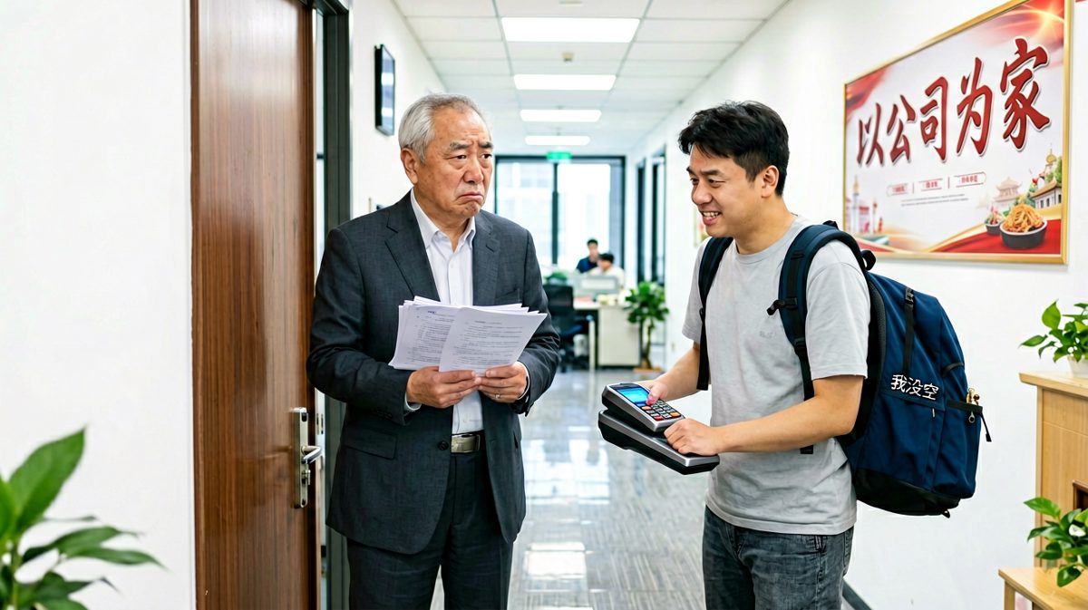员工：老板，快下班了有什么事吗？老板：没什么大事，就是想问你……你明天能不能早点来？员工：几点？老板：九点。员工：那不是正常时间吗？老板：……那你能不能别走那么早？