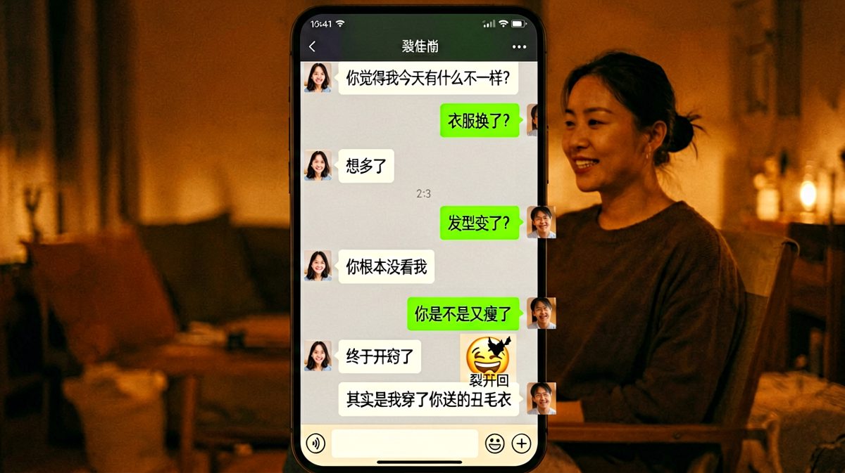 男生好不容易夸对一次却忘了一开始的问题。