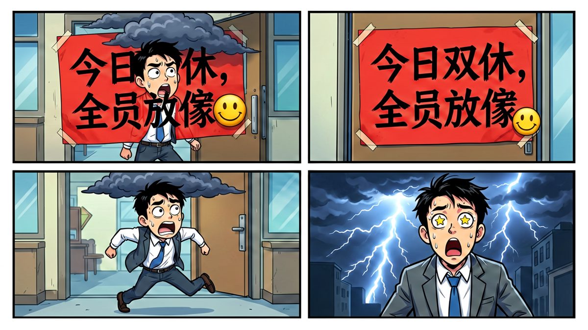 狂奔到岗，却得知今天是双休——晴天霹雳