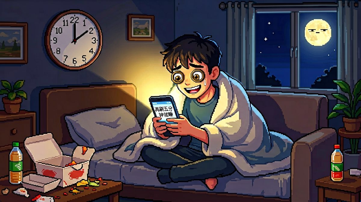 凌晨两点：说好刷五分钟的手机，现在我在研究企鹅为什么不会飞