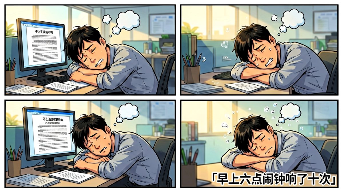 打工人的早晨从与闹钟搏斗开始