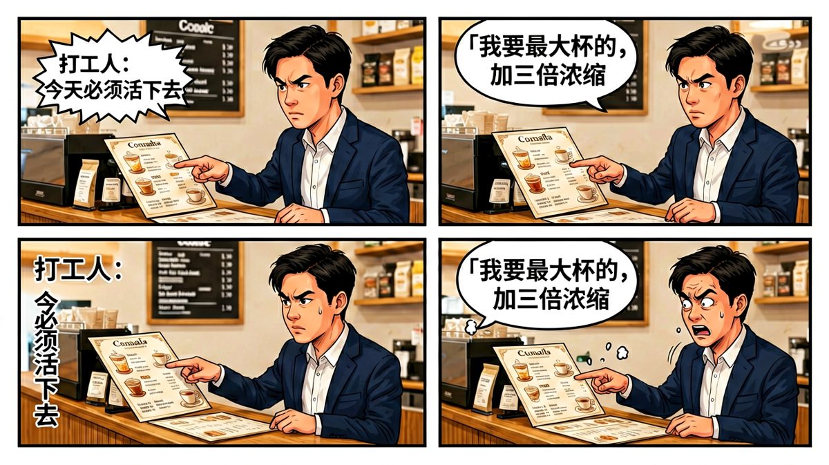 咖啡店的悲壮点单时刻