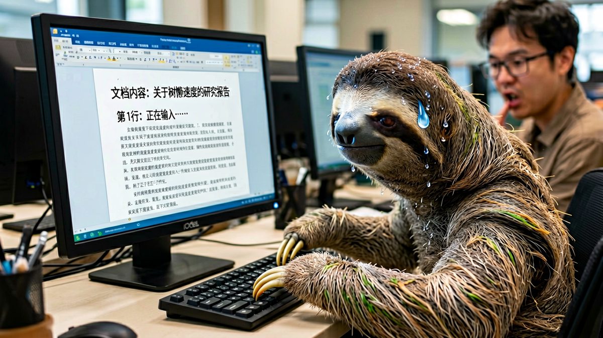 敲第一个字，已经下班了。