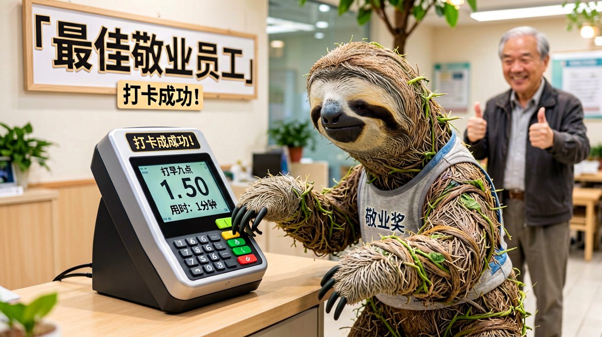 终于下班了——哦，才早上十点。
