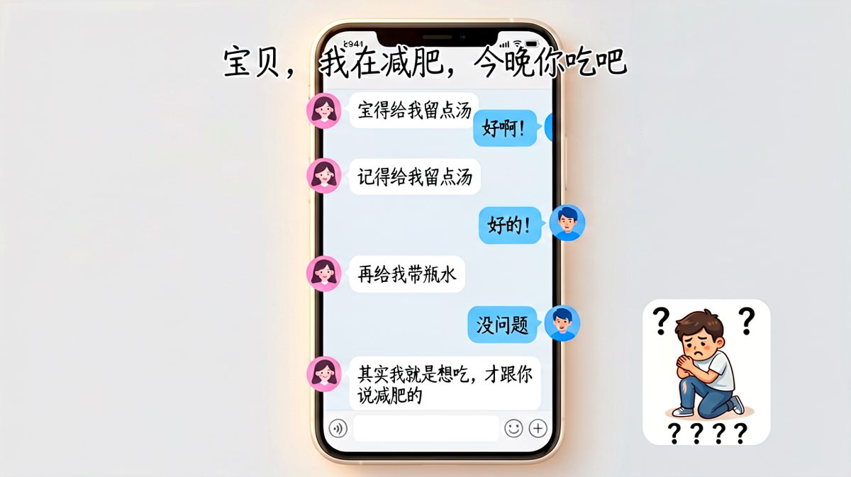 女生假装减肥实则蹭饭，男生从配合到崩溃的反转瞬间