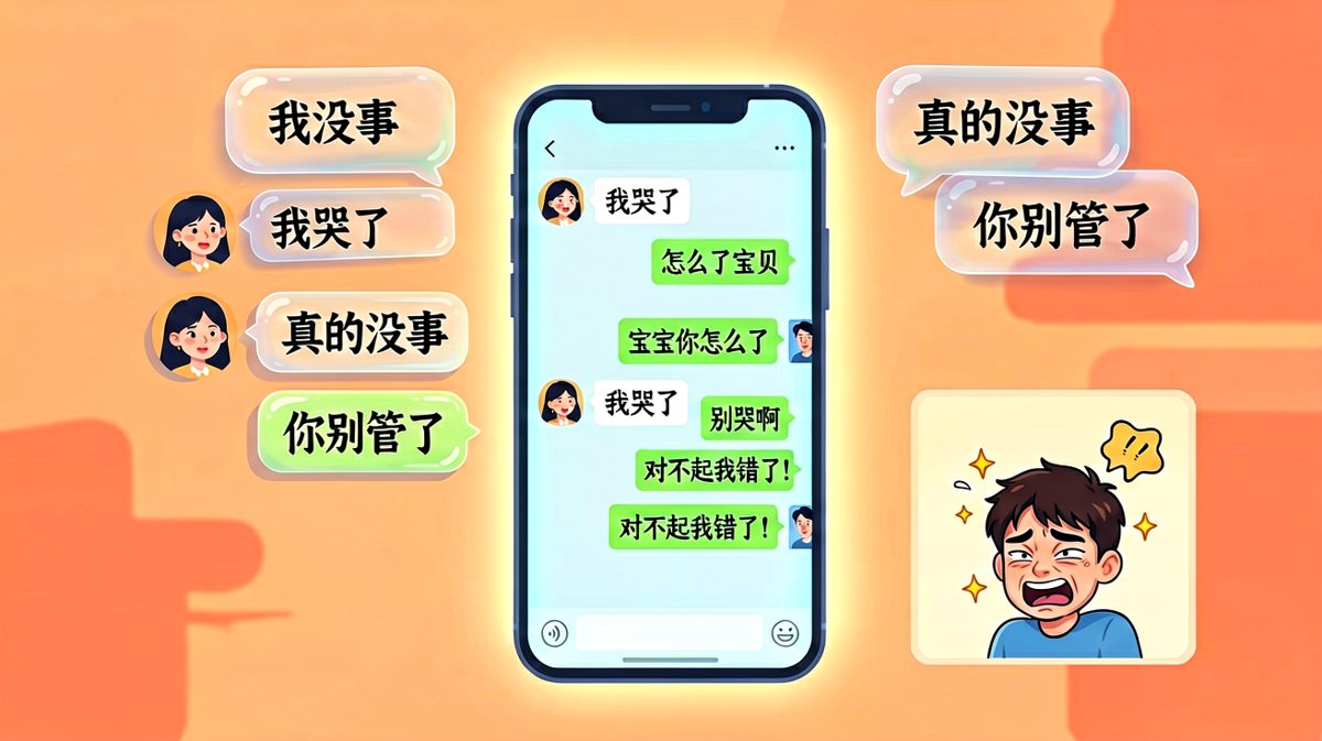 女生连发三个我没事，男生的求生欲反应堪称教科书级别