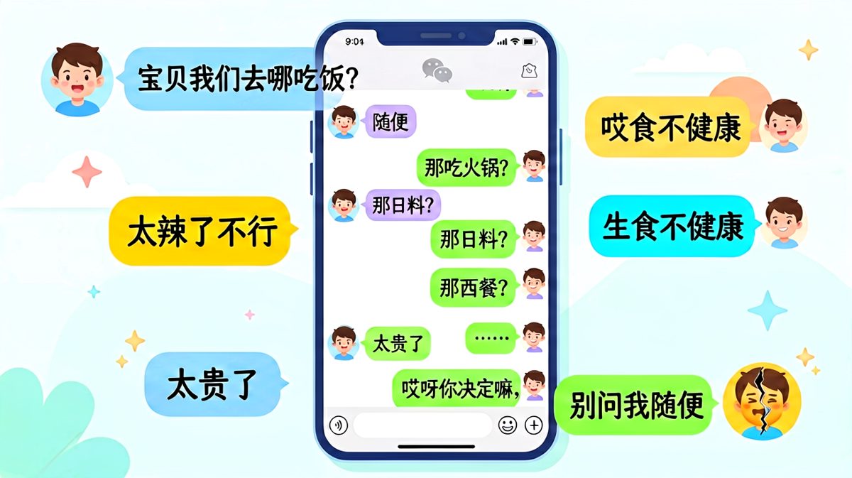 男生被女生的'随便'连环暴击，求生之路彻底走不通