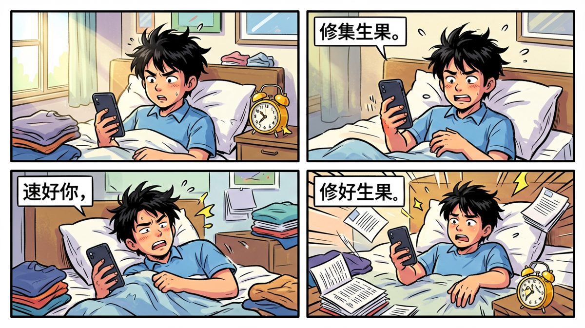 闹钟一响，猛然惊醒，周一了！