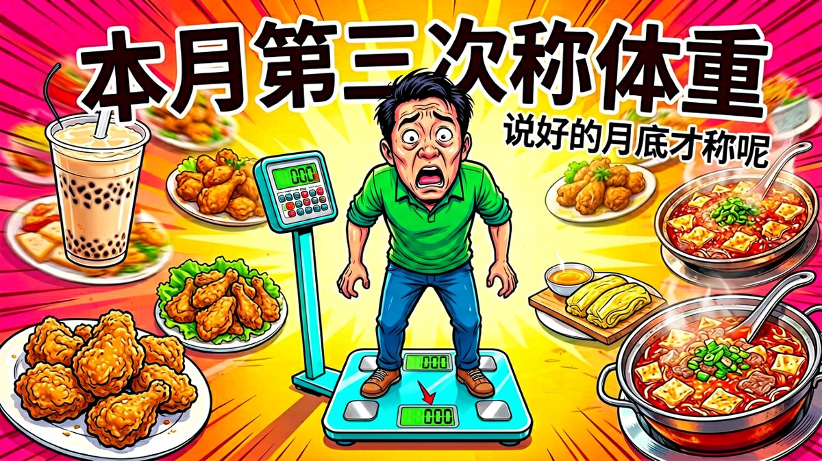 每次称体重前都需要勇气，但每次结果都超出勇气范围