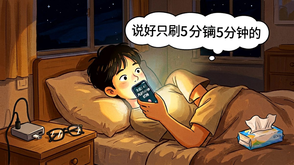 睡前那句'再刷五分钟'，是成年人最大的谎言