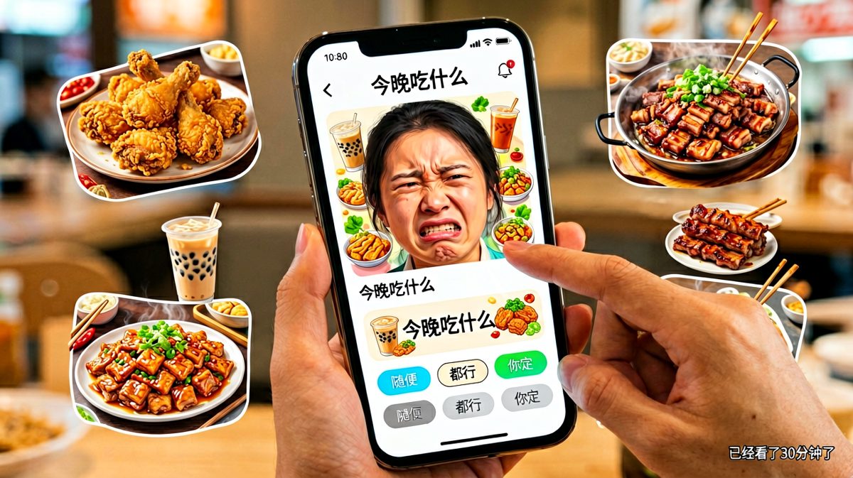 选择困难症患者的晚餐：从中午纠结到晚上点都一样