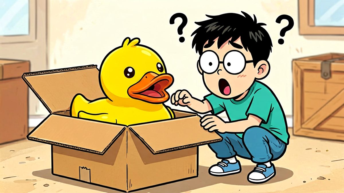 打开箱子——等等，这就是'神器'？一只大黄鸭？