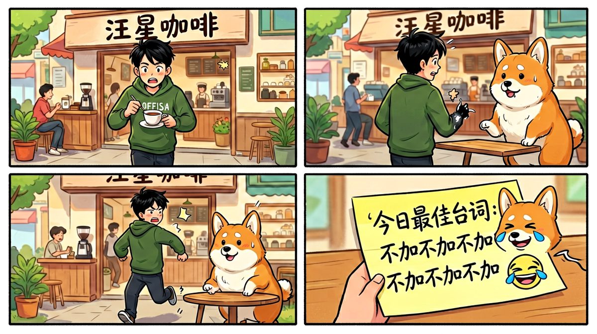 拿了咖啡落荒而逃，店员却把这段录音循环播放了一整天