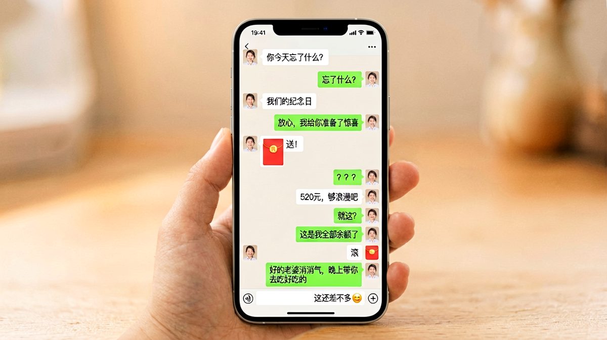 纪念日惊喜是男朋友的全部余额