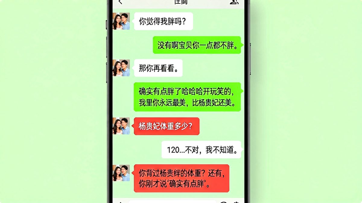 男方试图用杨贵妃赞美女友，结果暴露了自己提前做功课的黑历史