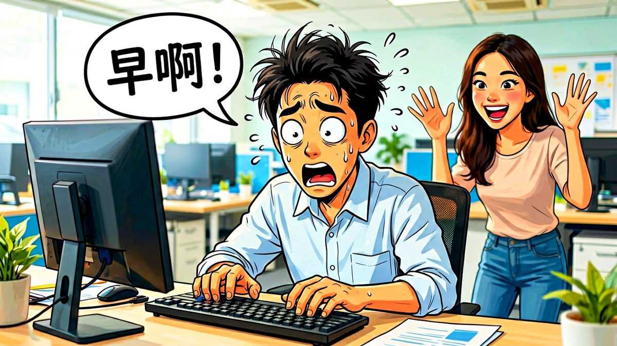 同事的一句问候让社恐当场石化