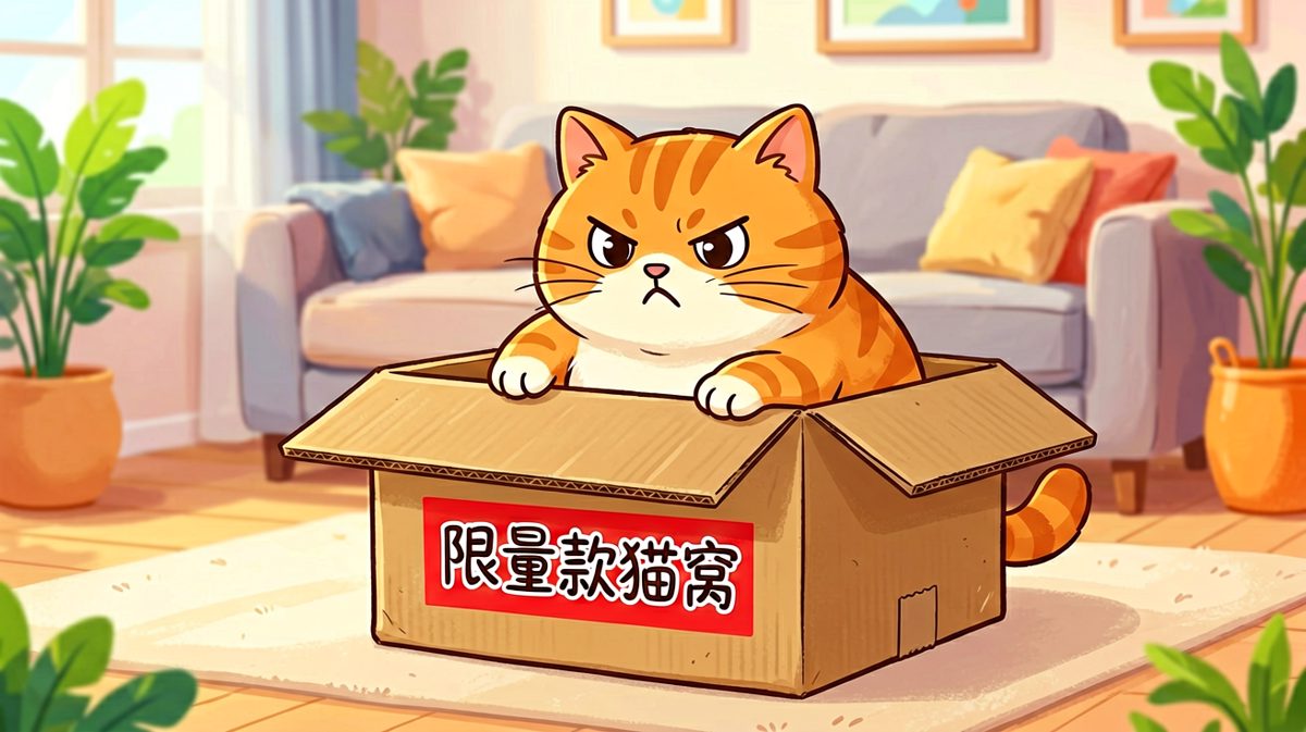 本喵这么可爱，这箱子肯定是为朕量身定制的——明明塞不进去却还要强行解释。